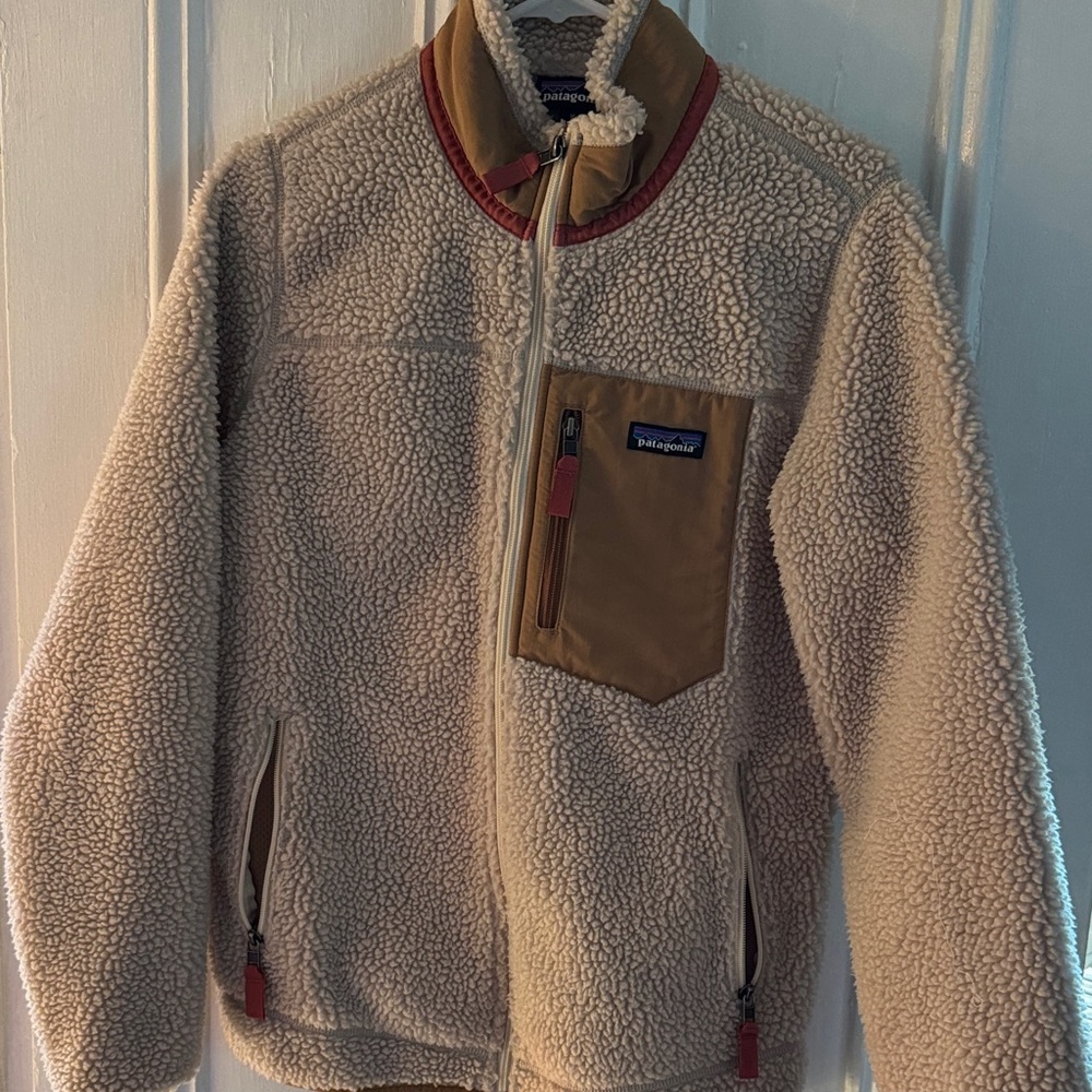 Patagonia Ladies Fleece Jacket - Cream and Tan